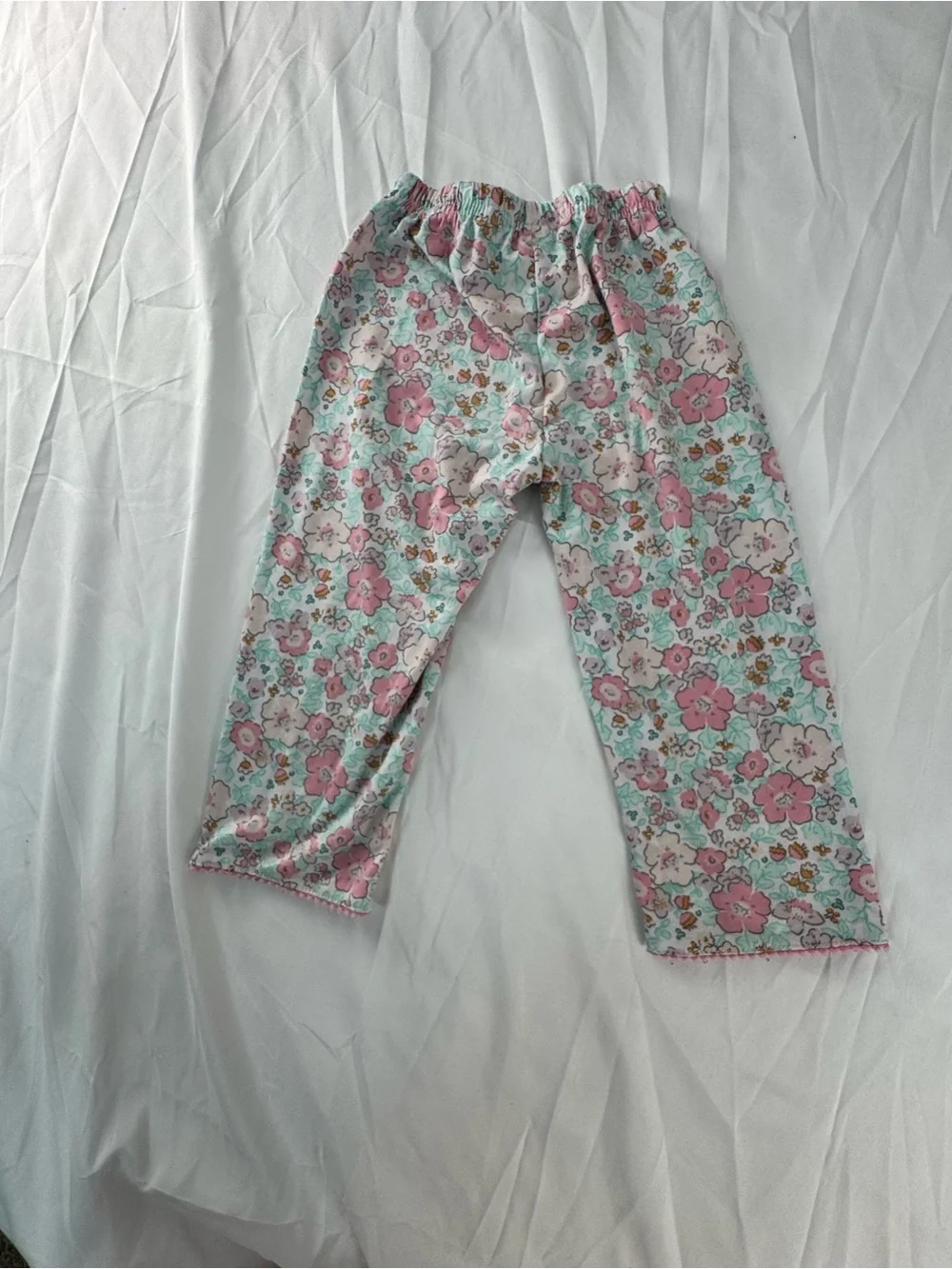 Girls Pink & Mint Floral Short-Sleeve Pajama Set - Picture 7 of 7